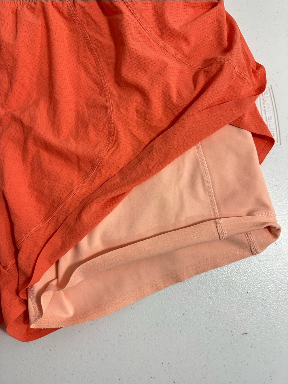 Outdoor Voices Size XXL Orange Jog Short 2-in-1 Layered Built In Liner Athletic - Picture 9 of 14